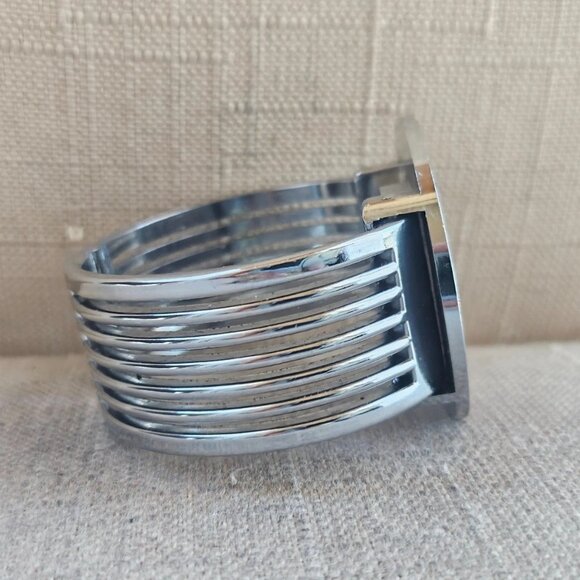 Da Vanci Ladies Wristwatch Silver Tone Cuff Band Quartz Analog Wrist Watch main image 7